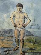 Paul Cezanne Man Standing,Hands on Hips oil painting reproduction